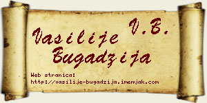 Vasilije Bugadžija vizit kartica
